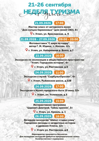 Неделя туризма в Угличе